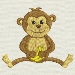 Cute Monkey 03 machine embroidery designs