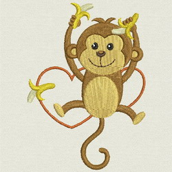 Cute Monkey 05 machine embroidery designs