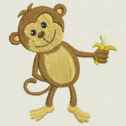 Cute Monkey 07 machine embroidery designs