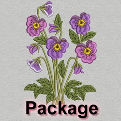 Delightful Pansy machine embroidery designs