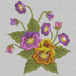 Delightful Pansy 02 machine embroidery designs
