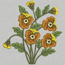 Delightful Pansy 03 machine embroidery designs