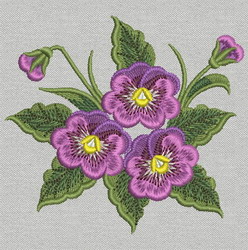 Delightful Pansy 04 machine embroidery designs