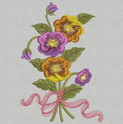 Delightful Pansy 05 machine embroidery designs