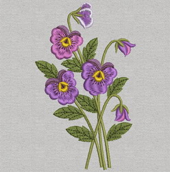 Delightful Pansy 06 machine embroidery designs