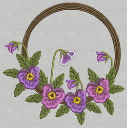 Delightful Pansy 07 machine embroidery designs