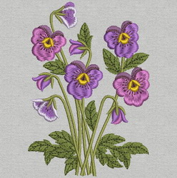 Delightful Pansy 08 machine embroidery designs