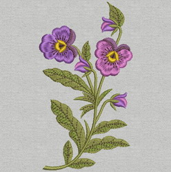 Delightful Pansy 09 machine embroidery designs