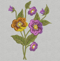 Delightful Pansy 10 machine embroidery designs