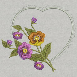 Delightful Pansy 11 machine embroidery designs