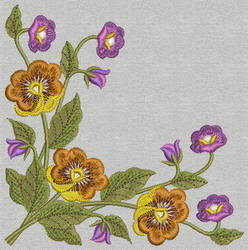 Delightful Pansy 12 machine embroidery designs