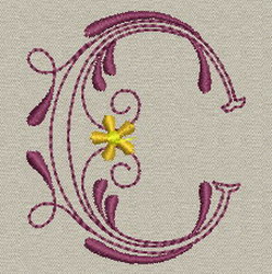 Classic Alphabet-C machine embroidery designs