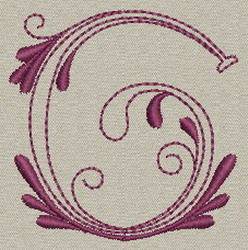 Classic Alphabet-G machine embroidery designs