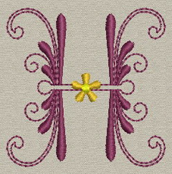 Classic Alphabet-H machine embroidery designs