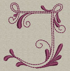 Classic Alphabet-J machine embroidery designs