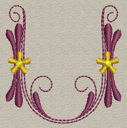 Classic Alphabet-U machine embroidery designs