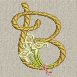Calla lily Alphabet-B machine embroidery designs