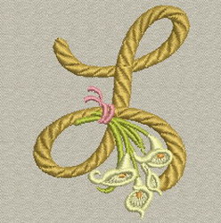 Calla lily Alphabet-L machine embroidery designs