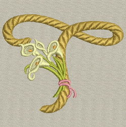 Calla lily Alphabet-T machine embroidery designs