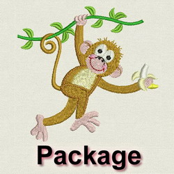 Cute Monkey II(SM) machine embroidery designs