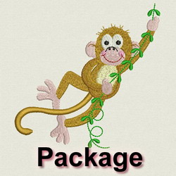 Cute Monkey II(LG) machine embroidery designs