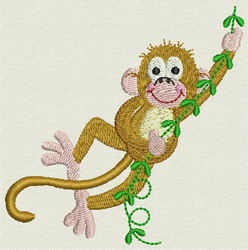 Cute Monkey II(SM) 01 machine embroidery designs