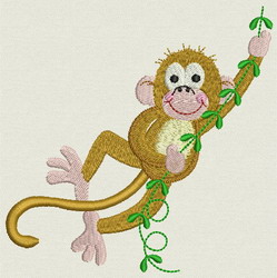Cute Monkey II(LG) 01 machine embroidery designs