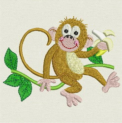 Cute Monkey II(SM) 06 machine embroidery designs