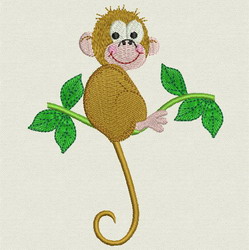 Cute Monkey II(LG) 07 machine embroidery designs