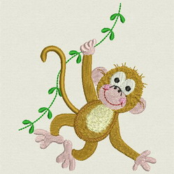 Cute Monkey II(LG) 08 machine embroidery designs