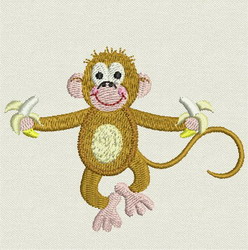 Cute Monkey II(SM) 09 machine embroidery designs