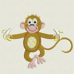 Cute Monkey II(LG) 09 machine embroidery designs