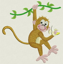 Cute Monkey II(LG) 10 machine embroidery designs