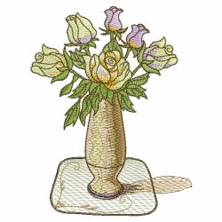 Floral Vases 01(Lg) machine embroidery designs