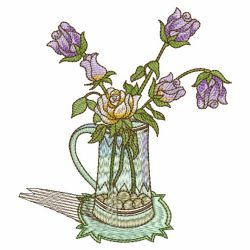 Floral Vases 02(Lg) machine embroidery designs