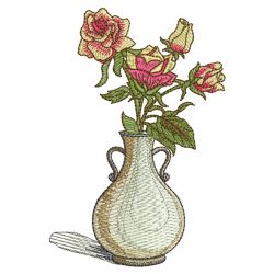 Floral Vases 09(Md) machine embroidery designs