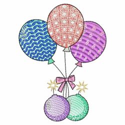 Colored Balloons 05(Md) machine embroidery designs