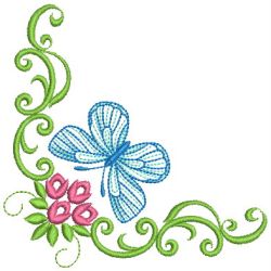 Heirloom Butterfly Corners 01(Lg) machine embroidery designs