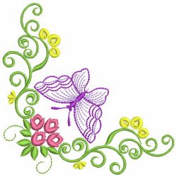 Heirloom Butterfly Corners 03(Lg) machine embroidery designs