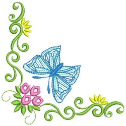 Heirloom Butterfly Corners 05(Md) machine embroidery designs