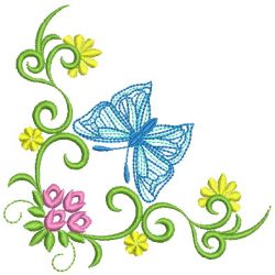 Heirloom Butterfly Corners 06(Md) machine embroidery designs