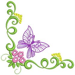 Heirloom Butterfly Corners 07(Md) machine embroidery designs