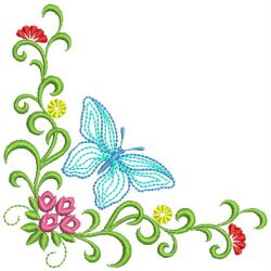 Heirloom Butterfly Corners 09(Lg) machine embroidery designs