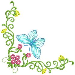 Heirloom Butterfly Corners 10(Lg) machine embroidery designs