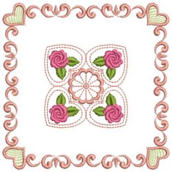Brilliant Rose Quilt 2 12(Sm) machine embroidery designs