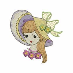 Hat Girls 08 machine embroidery designs