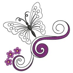 Swirly Butterflies 3 08(Sm) machine embroidery designs