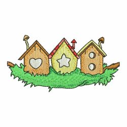 Birdhouses Borders 02 machine embroidery designs