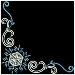 Elegant Snowflake Corners(Md) machine embroidery designs