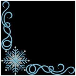 Elegant Snowflake Corners 03(Md) machine embroidery designs